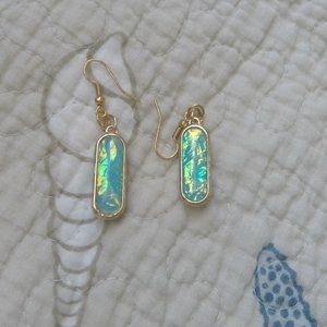 Blue Opal Earrings